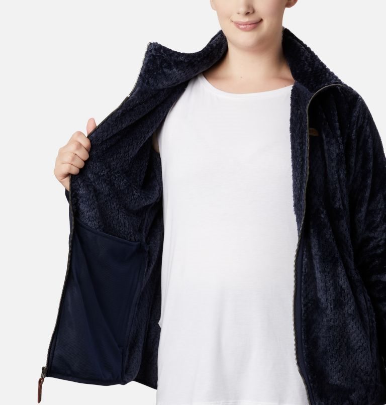 Jachete Din Lână Columbia Fireside II Plush Full Zip Dama Bleumarin | Plus Size BZZMSQ791